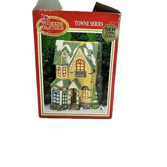 Dickens Collectables Towne Series Lighted House 1996 Design Christmas Village - Picture 1 of 8